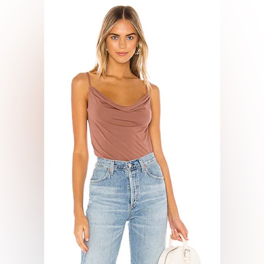 Lovers + Friends Bree Top Mink Pink Size XL Cowl Neck Cami Spring Summer Revolve